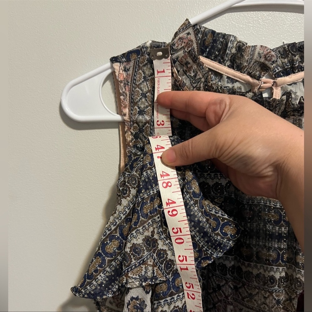 COPY - Anthropologie Eva Franco sheer elastic waist ruffled scoop neck dress si… - Picture 13 of 14